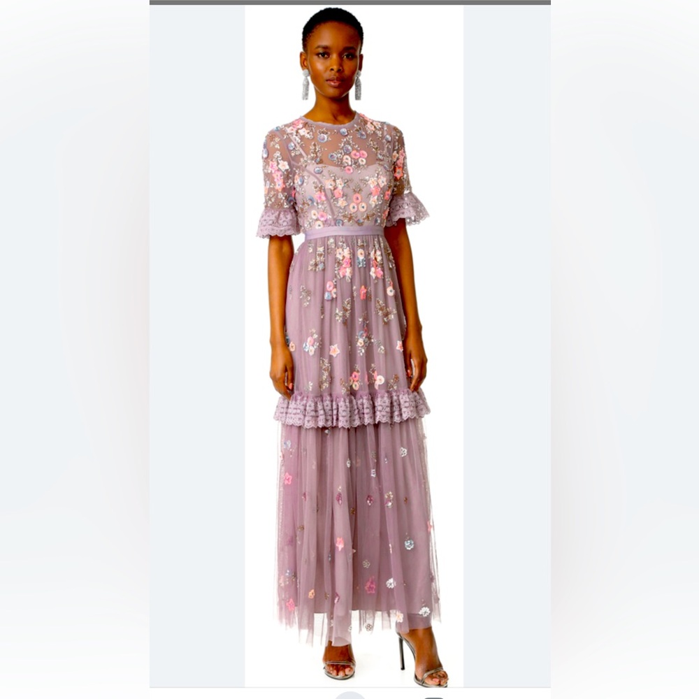 Needle & Thread Lilac Floral Maxi Dress